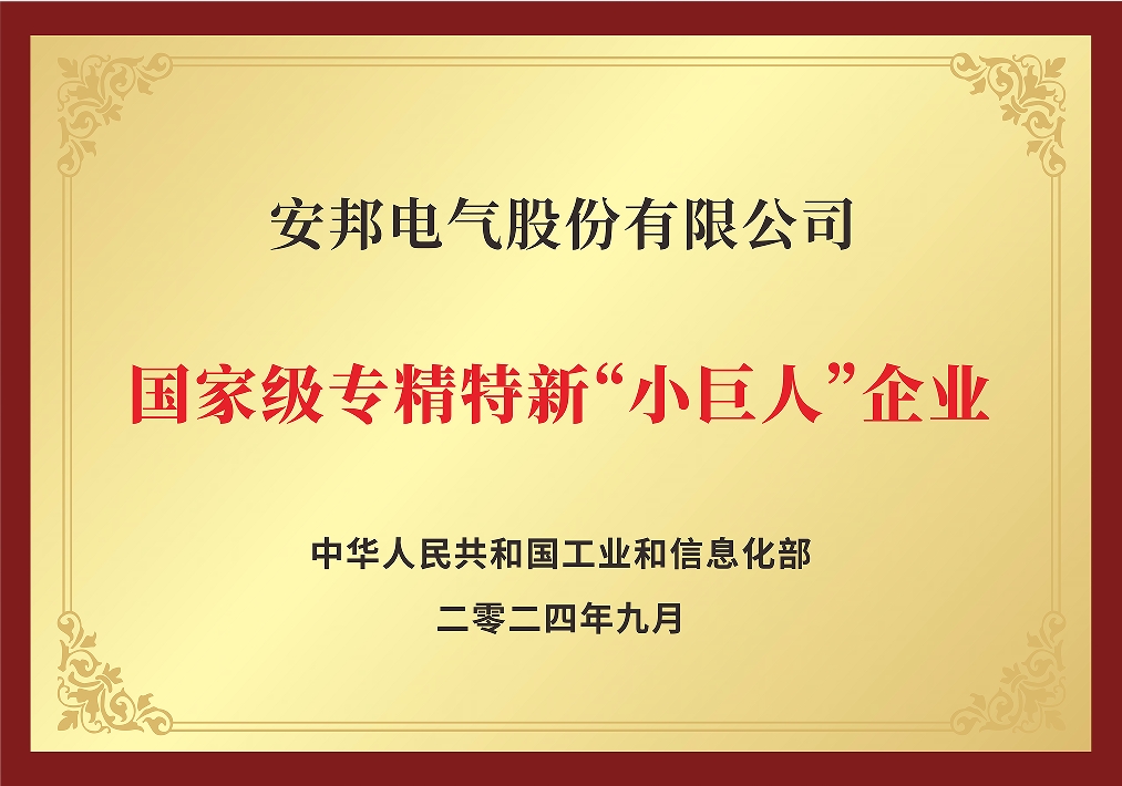 國家級(jí)專精特新“小巨人”