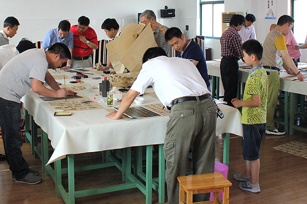 中國(guó)人民大學(xué)、北京師范大學(xué)王學(xué)嶺書法工作室在安邦集團(tuán)面授會(huì)(圖4)